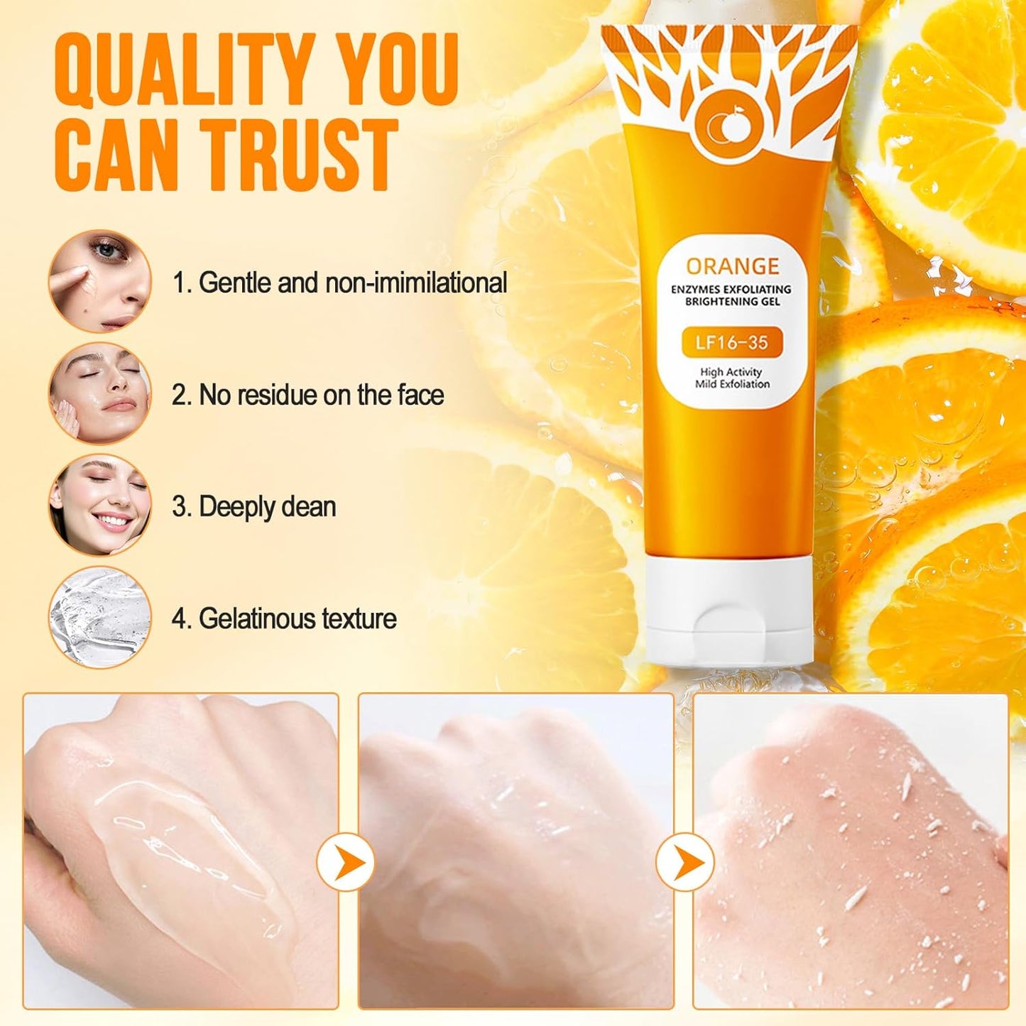 Orange Exfoliating Gel for Face & Body