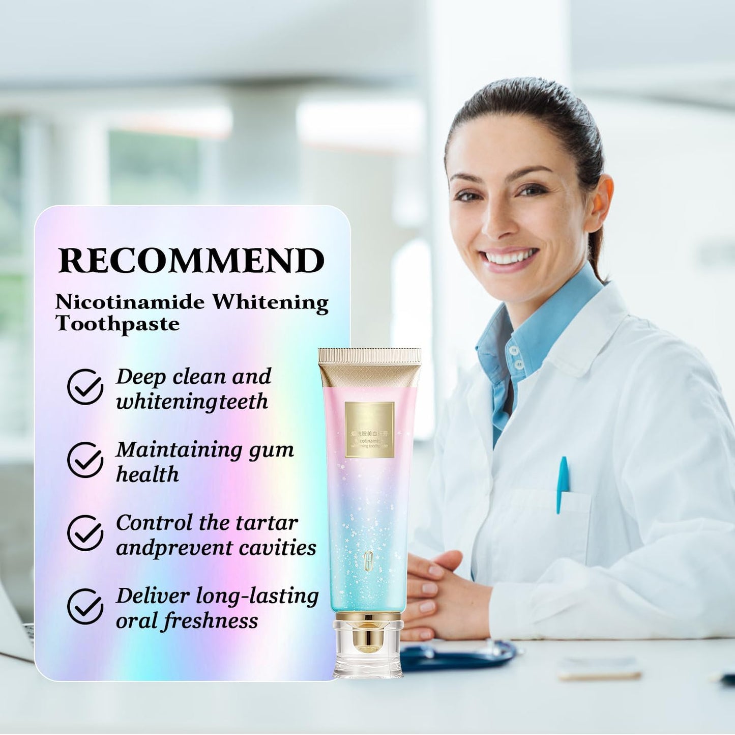 Toothpaste for Whitening – Nicotinamide Dazzle White