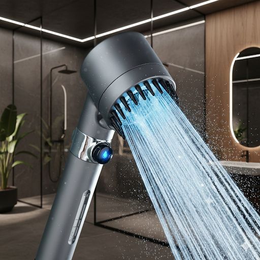 High Pressure 3-Mode Filter Shower Head with Massage Brush