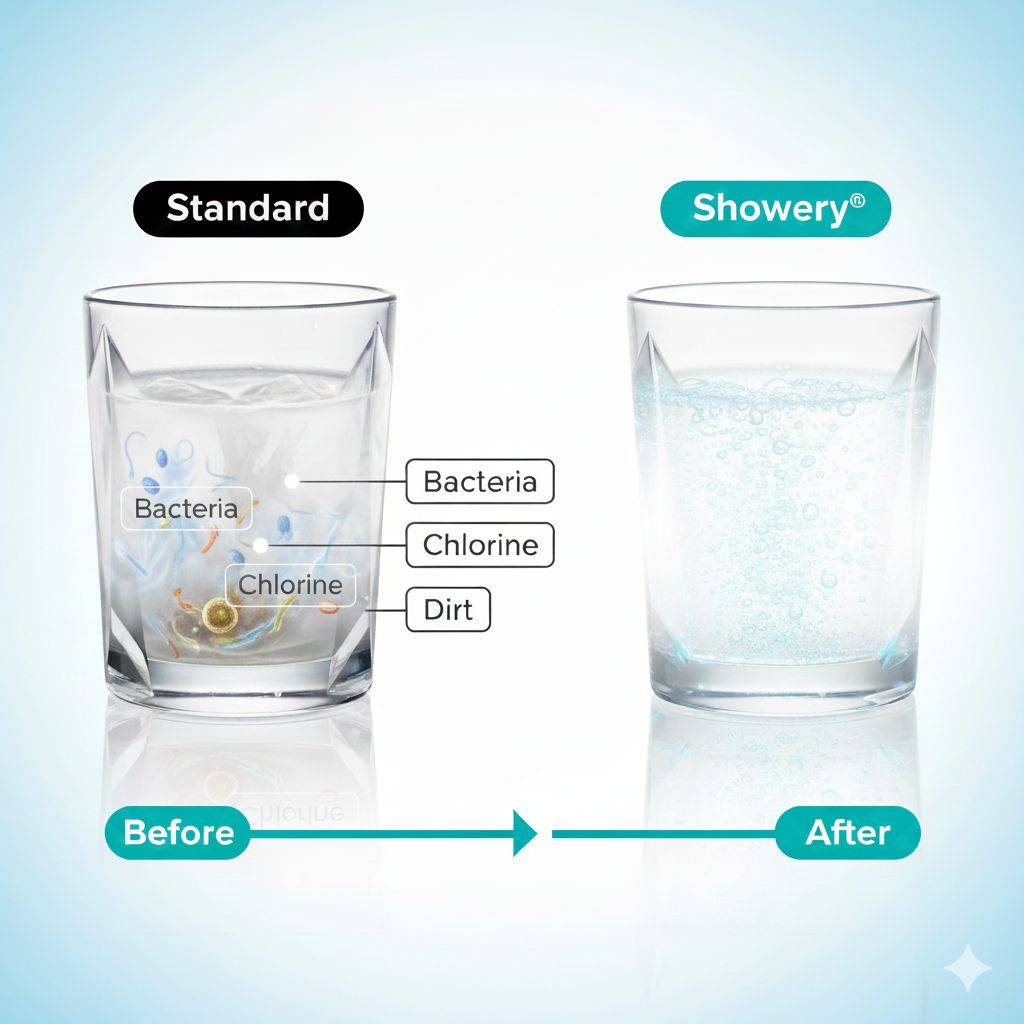 High Pressure 3-Mode Filter Shower Head with Massage Brush