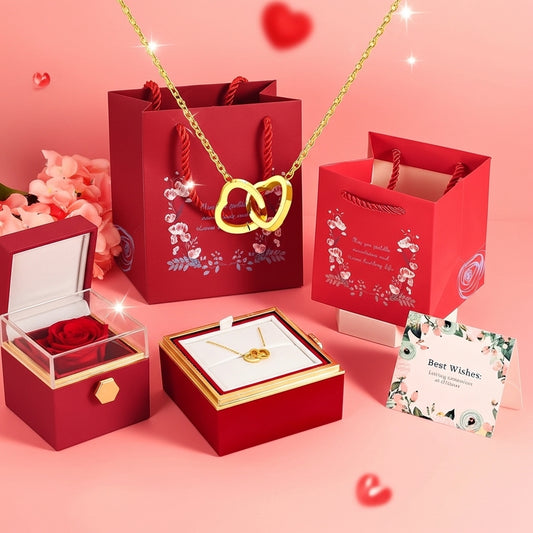 Romantic Surprise: Eternal Rose Jewelry Gift Box