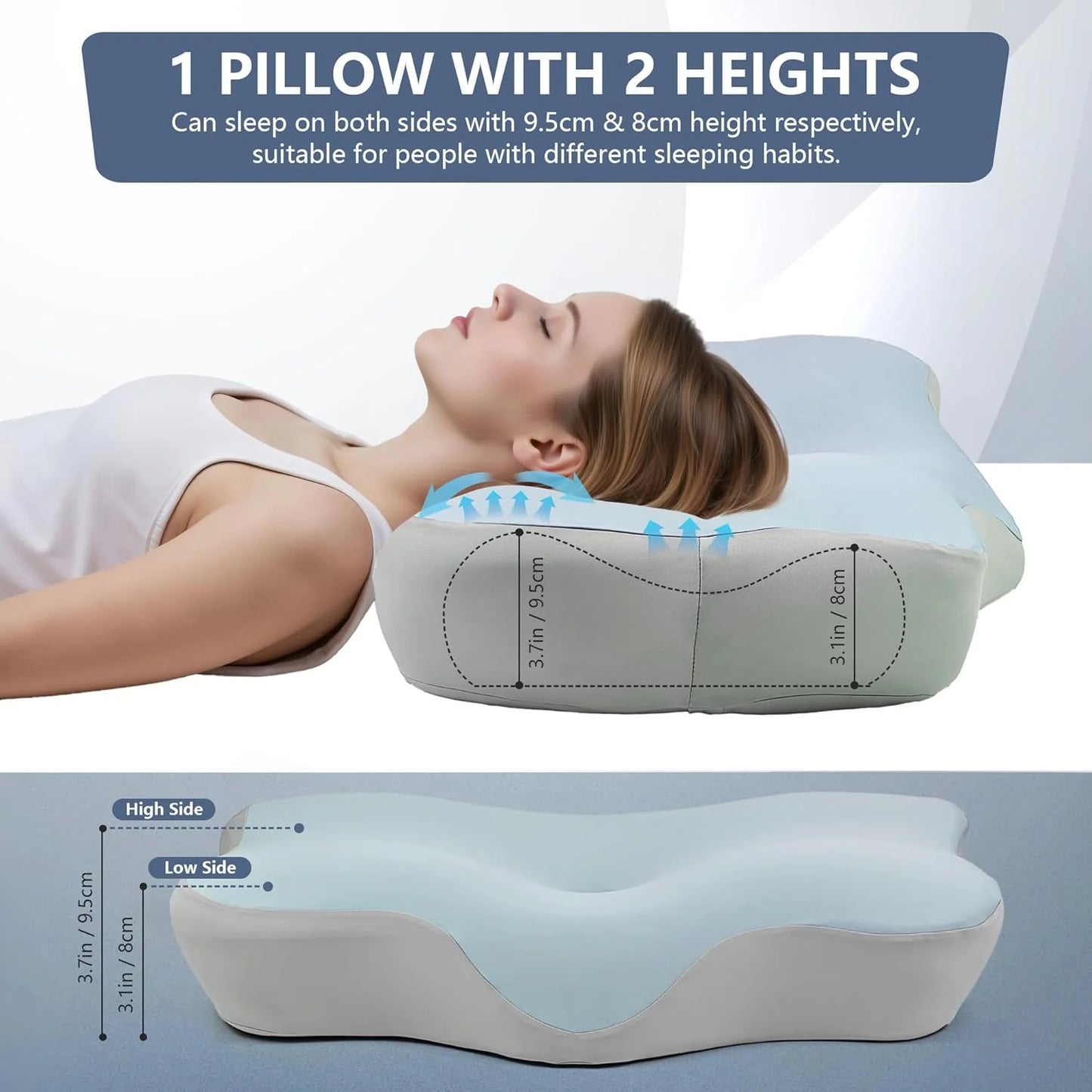 Orthopedic Latex Neck Pillow Slow Reboun
